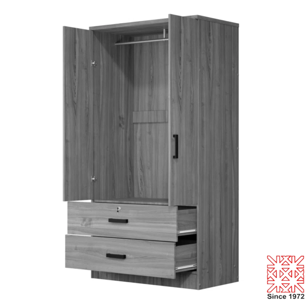 2 Door 2 Drawer Wardrobe