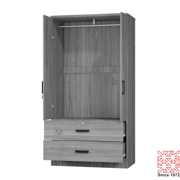 2 Door 2 Drawer Wardrobe