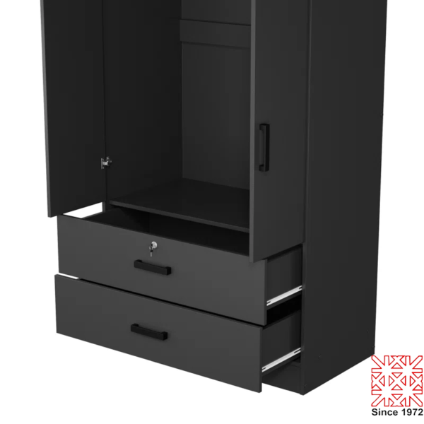 2 Door 2 Drawer Wardrobe